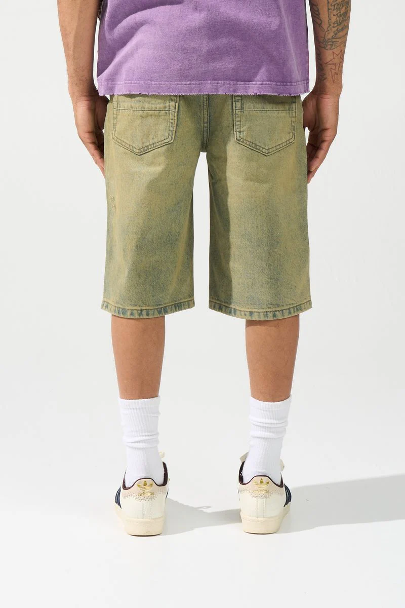 Serenede “Citrine” Yellow Denim Shorts - Image 3