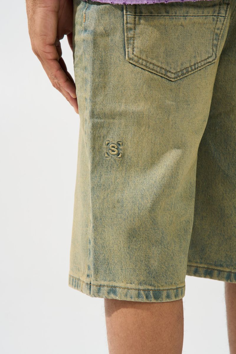 Serenede “Citrine” Yellow Denim Shorts - Image 4