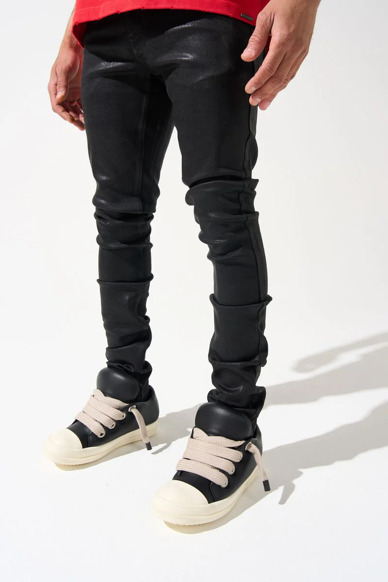 Serenede “Onyx” Coated Black Jeans
