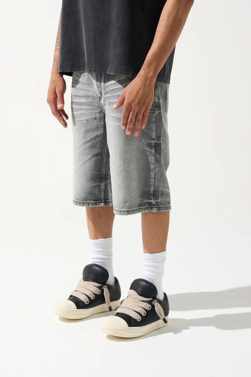 Serenede “Titan” Grey Denim Shorts - Image 2