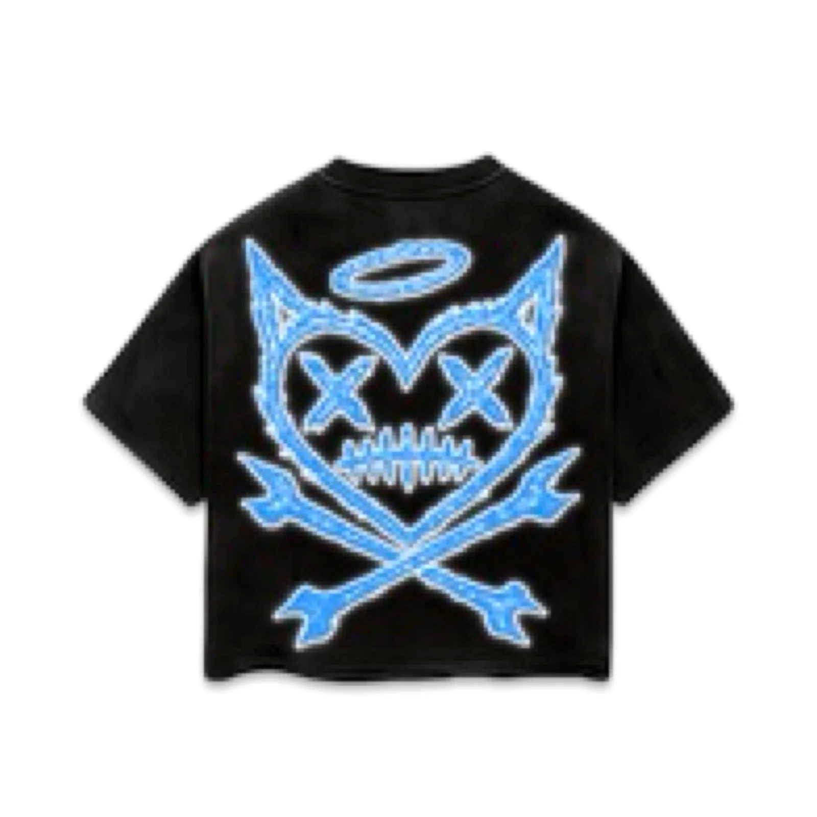 Shattered Hearts “Logo” Black/Blue Tee