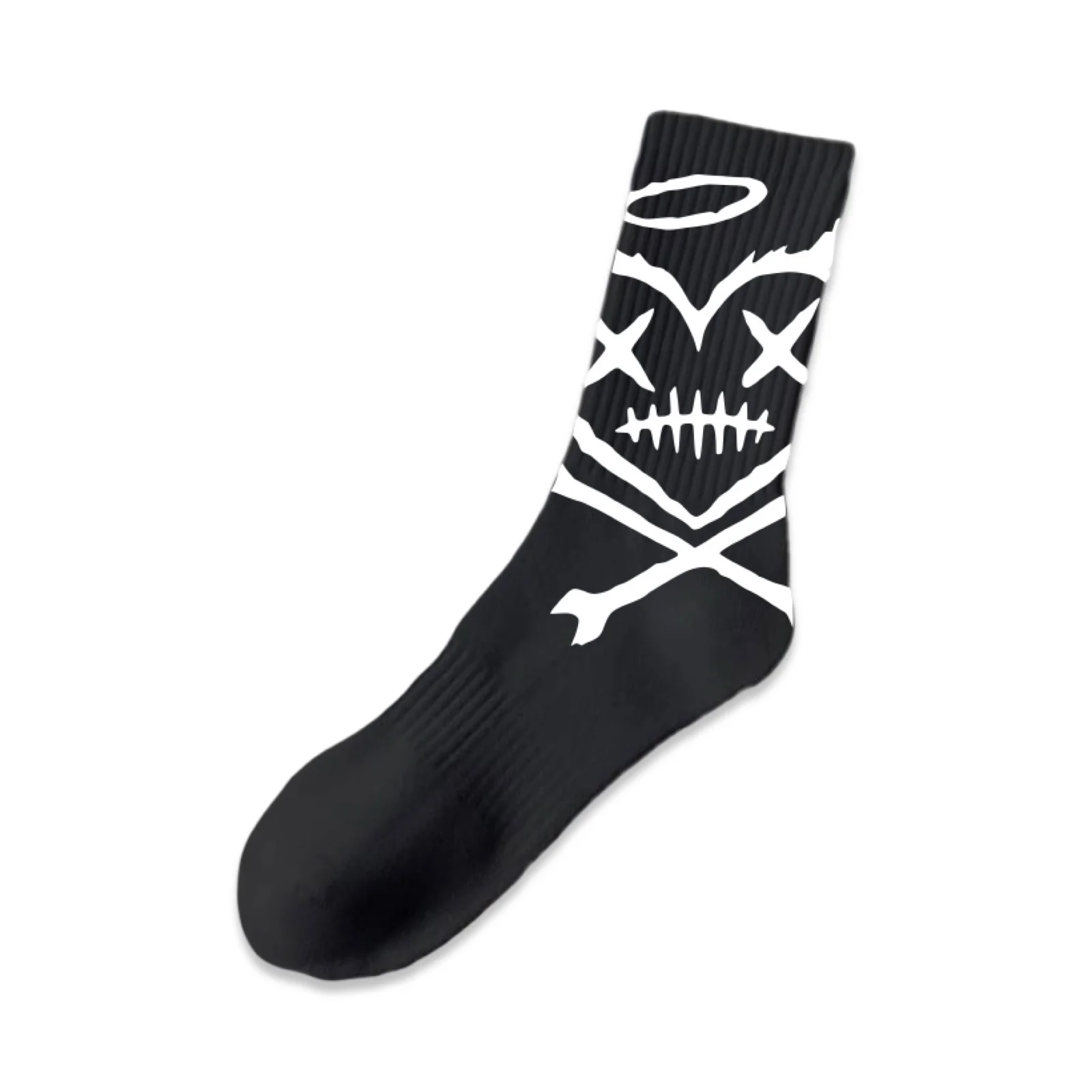 Shattered Hearts Logo Black Socks