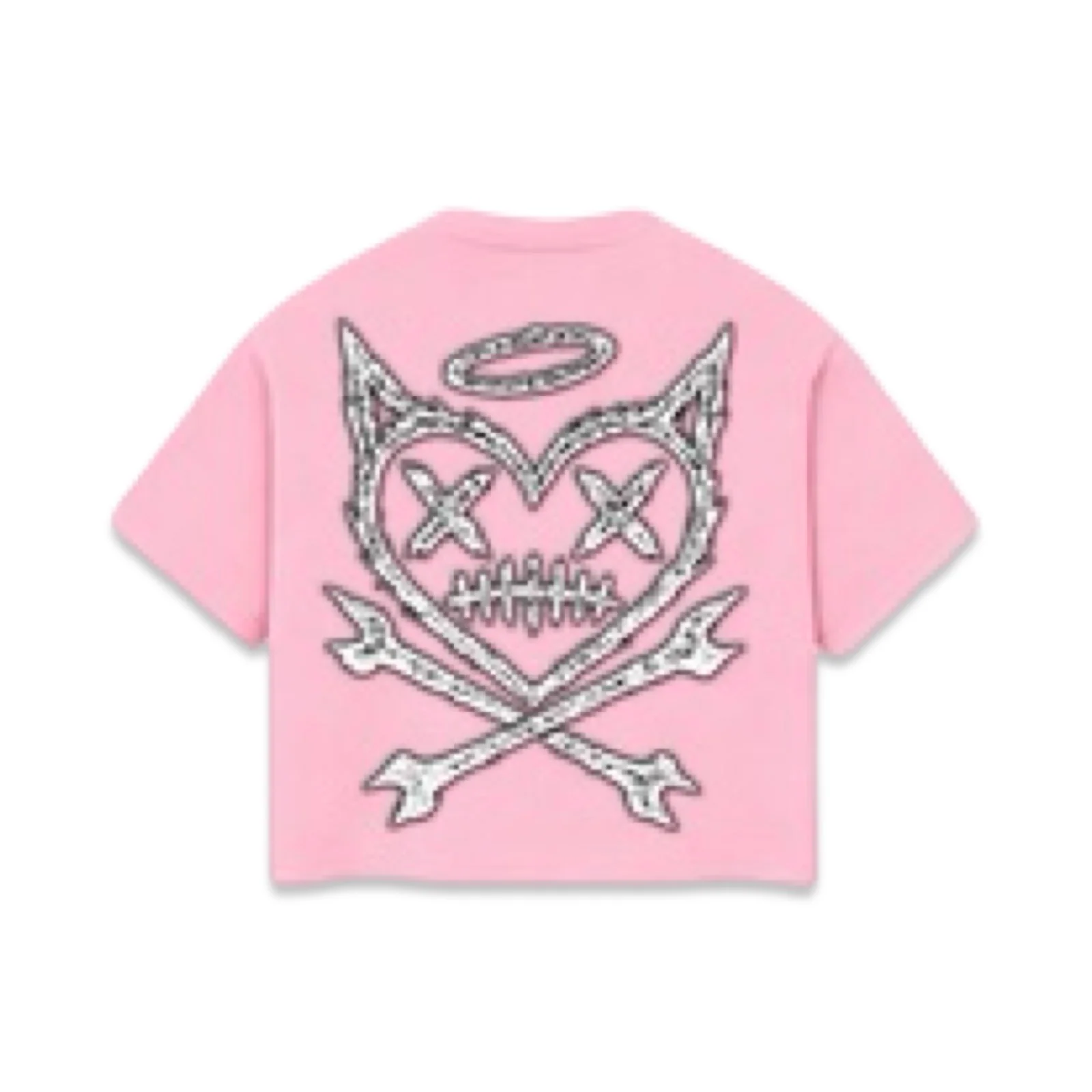 Shattered Hearts “Logo” Pink Tee