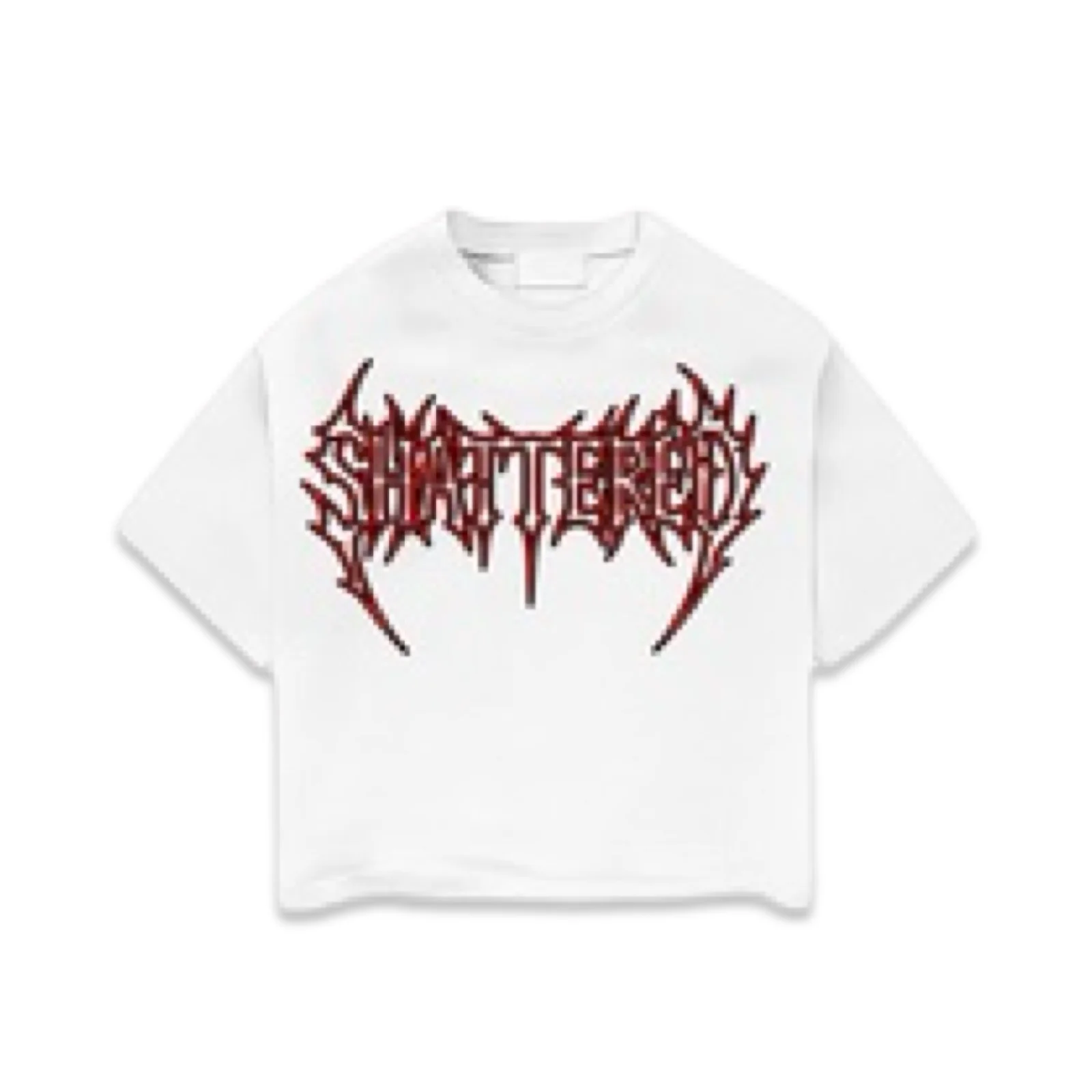 Shattered Hearts “Logo” White/Red Tee - Image 2