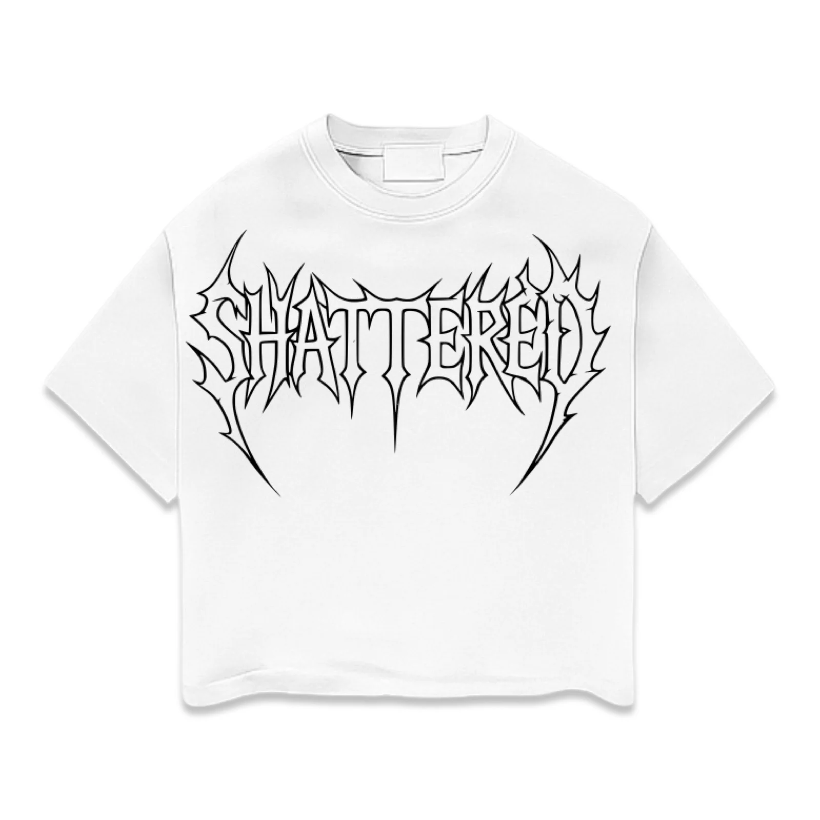 Shattered Hearts Logo White Tee