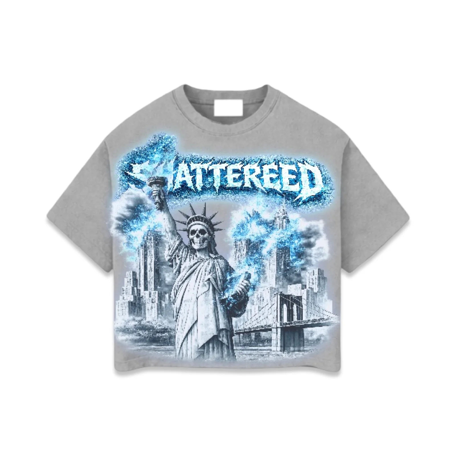 Shattered Hearts “On Fire” Grey Tee