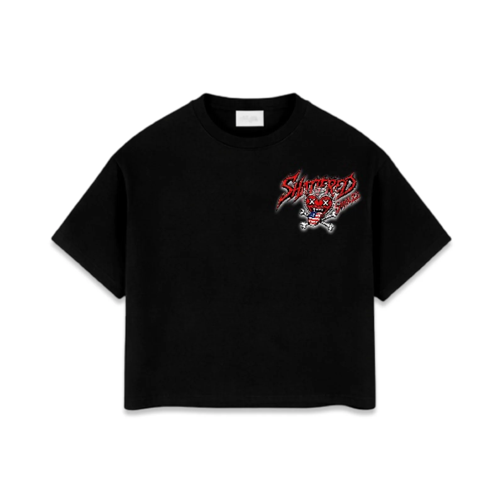 Shattered Hearts “Rolling Hearts” Black Tee - Image 2