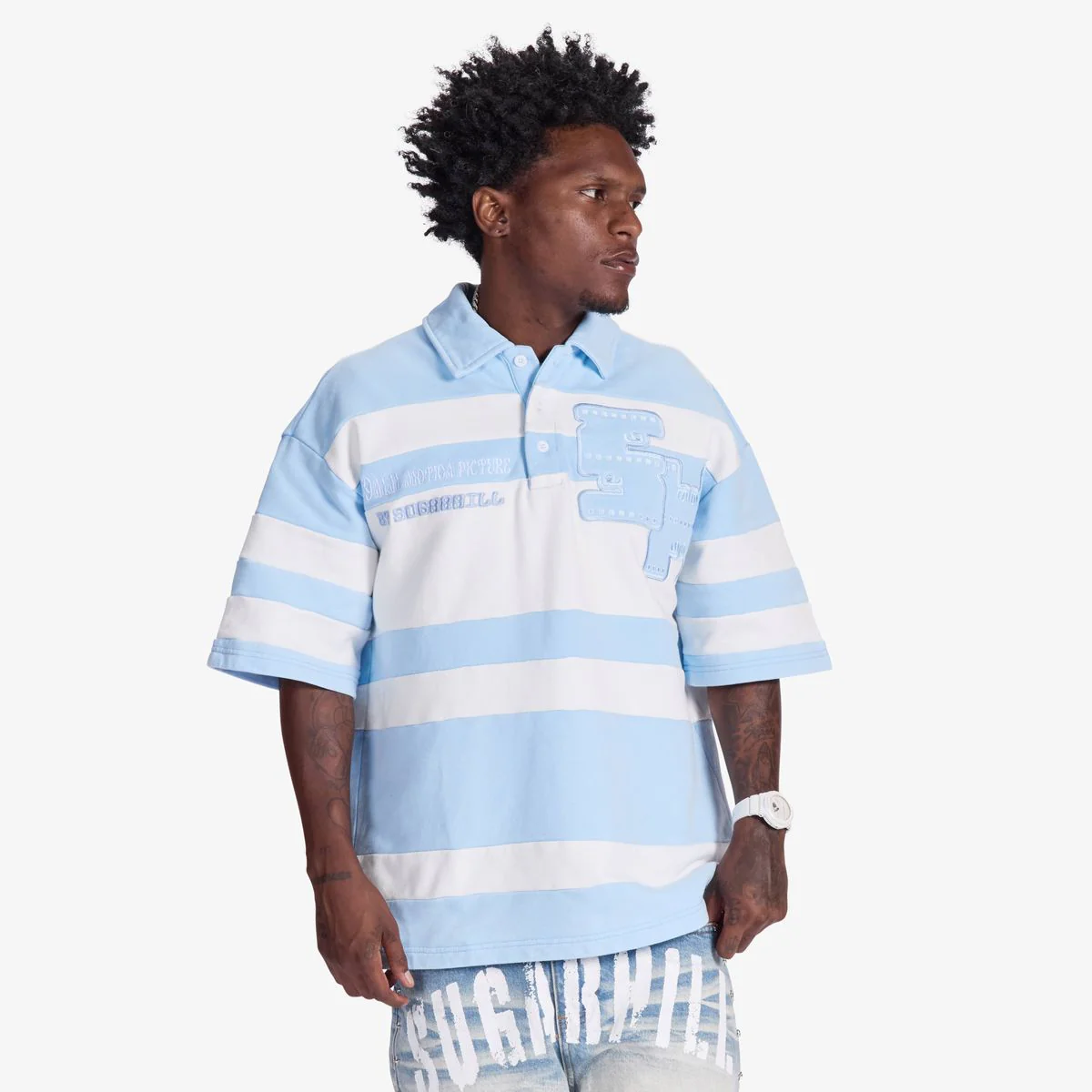 Sugarhill “Super 9” Baby Blue Polo