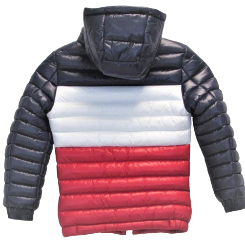 Tri Color Kids Bubble Jacket (Navy/White/Red) - Image 2
