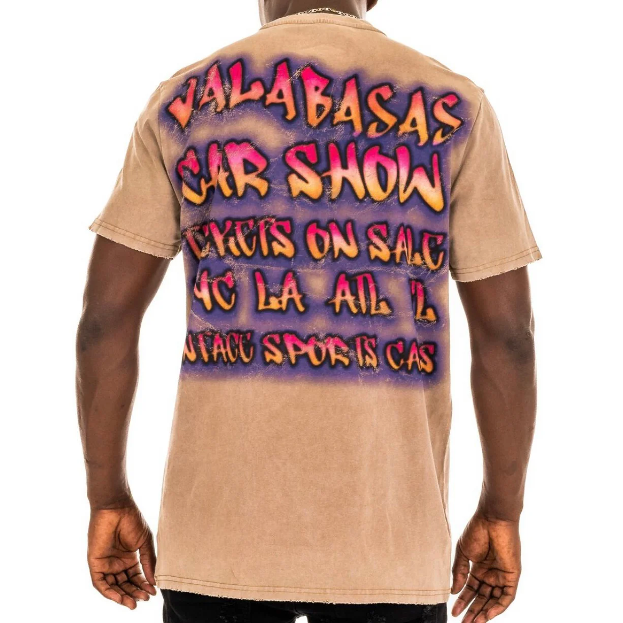 Valabasas 77 Car Show Vintage Moca Tee - Image 2