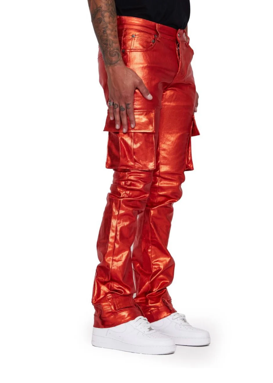 Valabasas “Van Gogh” Red Stacked Jeans - Image 2