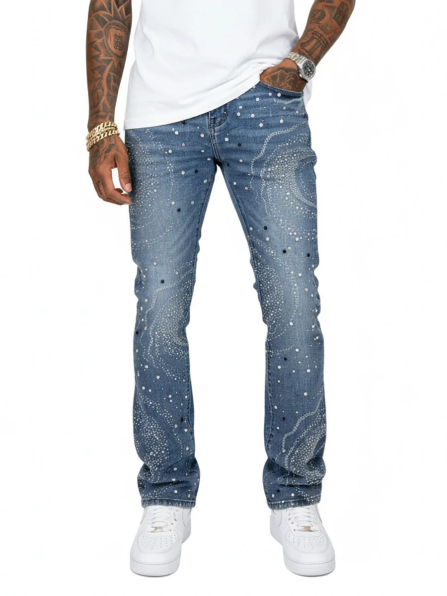 Vicious “Waves” Pearl Flare Jeans