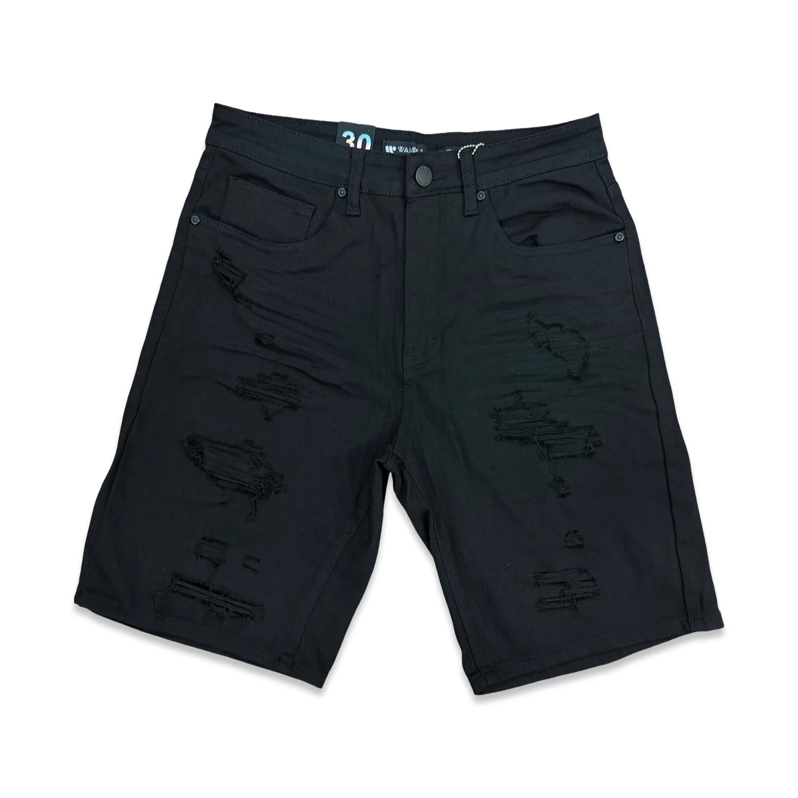 W By Waimea Black Denim Shorts