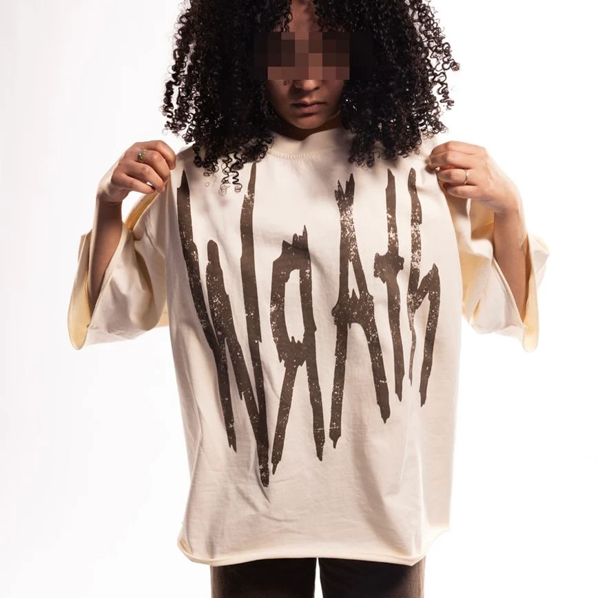 Wrathboy “7 Sins” Cream Oversized Tee